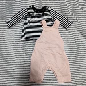 Nordstrom Baby girl shirt & jumper outfit